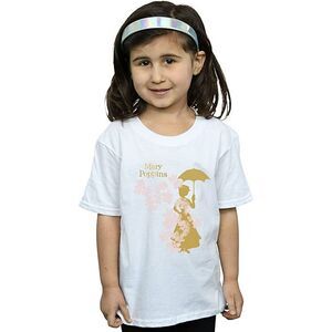 Mary Poppins Girls Floral T-Shirt / White